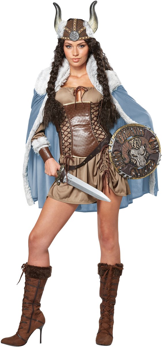 Vikingkostuum voor dames, Viking kraag van kunstbont