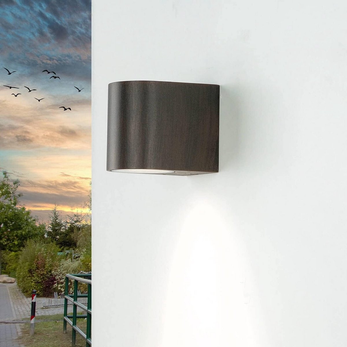 Wandlamp GU10 - Antiek Bruin Halfrond Buitenlamp voor Gevelverlichting - Modern Design IP4