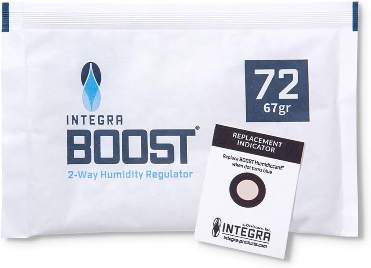 Integra Boost - 72% - 67 gr - (1 stuk) - Humidor Bevochtiger Vochtigheidsregeling - Boveda