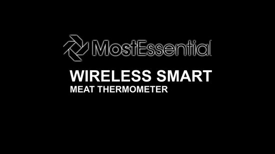 MostEssential Smart Vleesthermometer - Draadloos - 80M Bereik - 36 Uur Werktijd - Bluetooth 5.2 - 1000mAh Batterij - Single Probe Edition