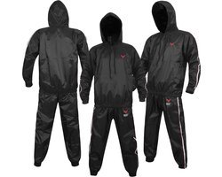 Saunapak voor gymtraining en fitnesstraining, niet-scheurende zweetpakken voor mannen, vrouwen, gewichtsverlies, afslankoefeningen, trainingspak met capuchon voor cardio, gewichtheffen, hardlopen, joggen.Sweat Suit for fitness n training.