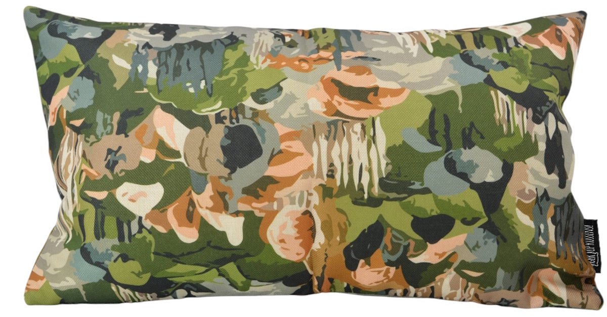 Gek op Kussens! Mountain Forest Kussenhoes | 30 x 50 cm | Katoen/Linnen blauw 30x50