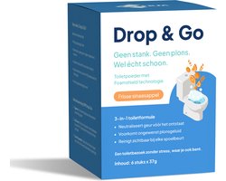 FRM Drop & Go - Toilet Geurverwijderaar Poeder | Neutraliseert Geuren Direct | geen Plons Geluid | Fris Toilet Binnen Enkele Seconden