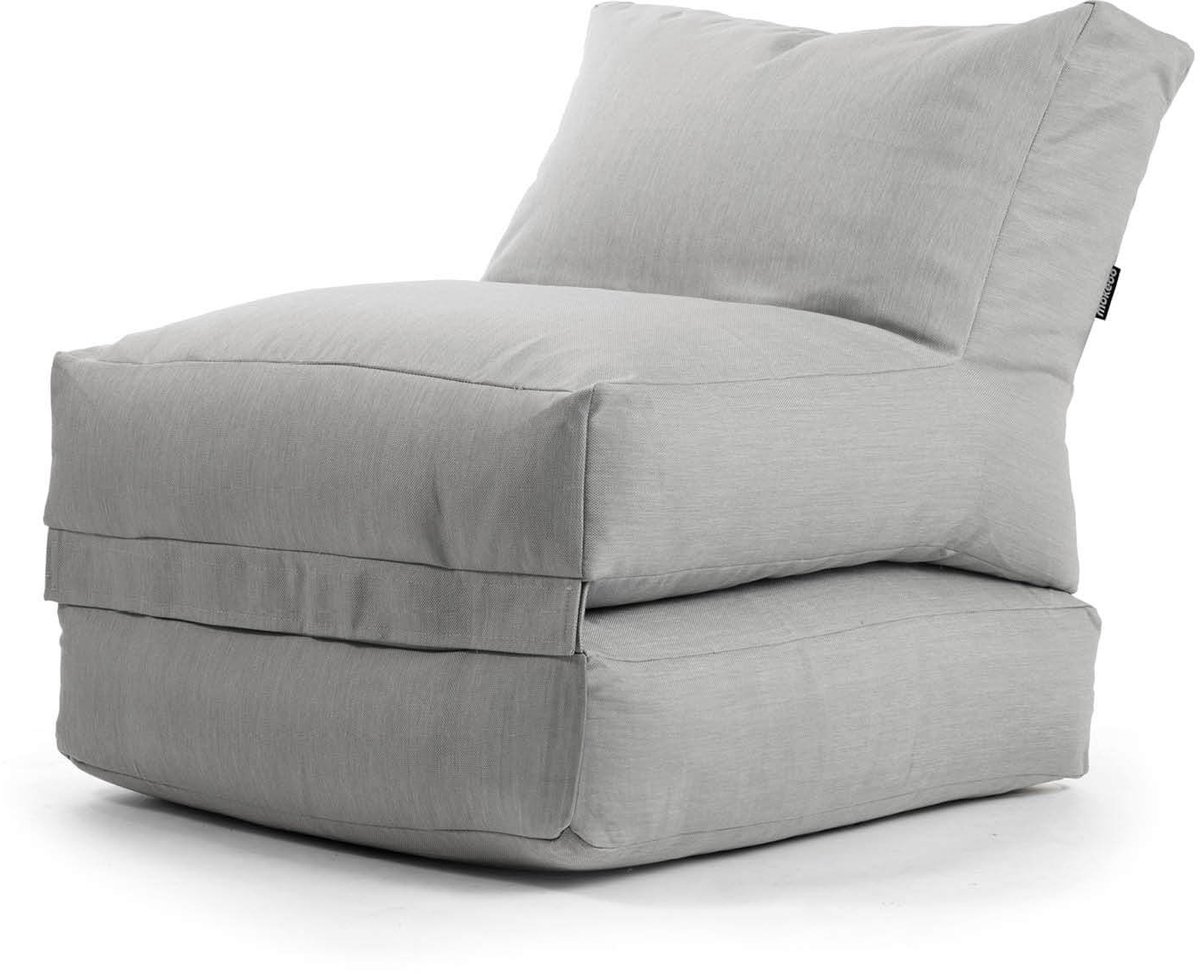 mokebo Outdoor Zitzak 'Der Summerdream', Bean Bag met vulling of tuinligbed voor indoor & outdoor, relaxliege voor kinderen & volwassenen in Lichtgrijs