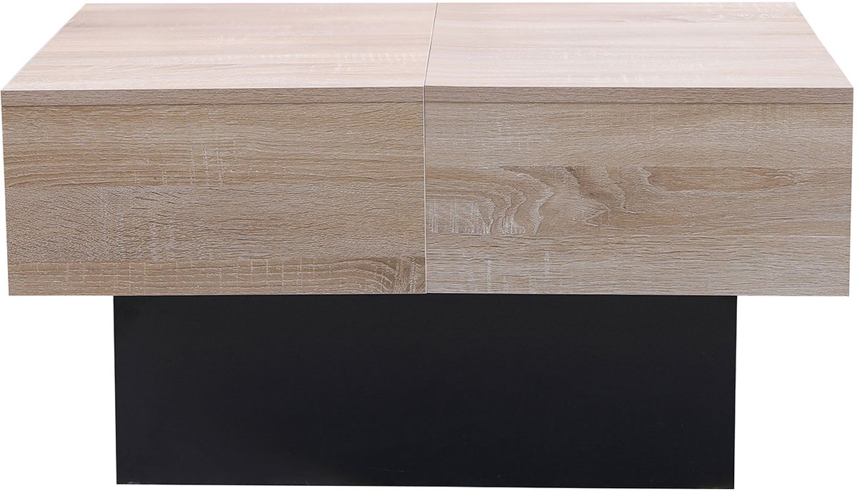 Salontafel met afneembare bladen zwart GRETA