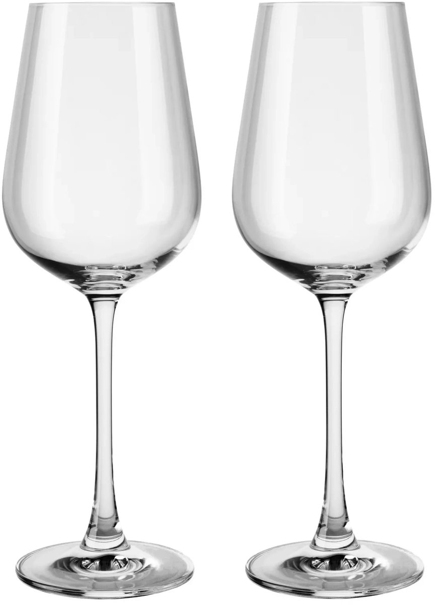 TableTalks witte wijnglazen 360 ml - Set van 2 - Kristalglas - Loodvrij - Vaatwasserbestendig