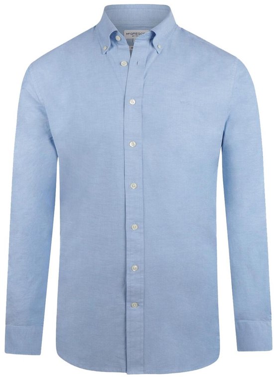 McGregor Overhemd Stretch Pique Shirt Mm261 6001 01 Light Blue Mannen Maat - XXL