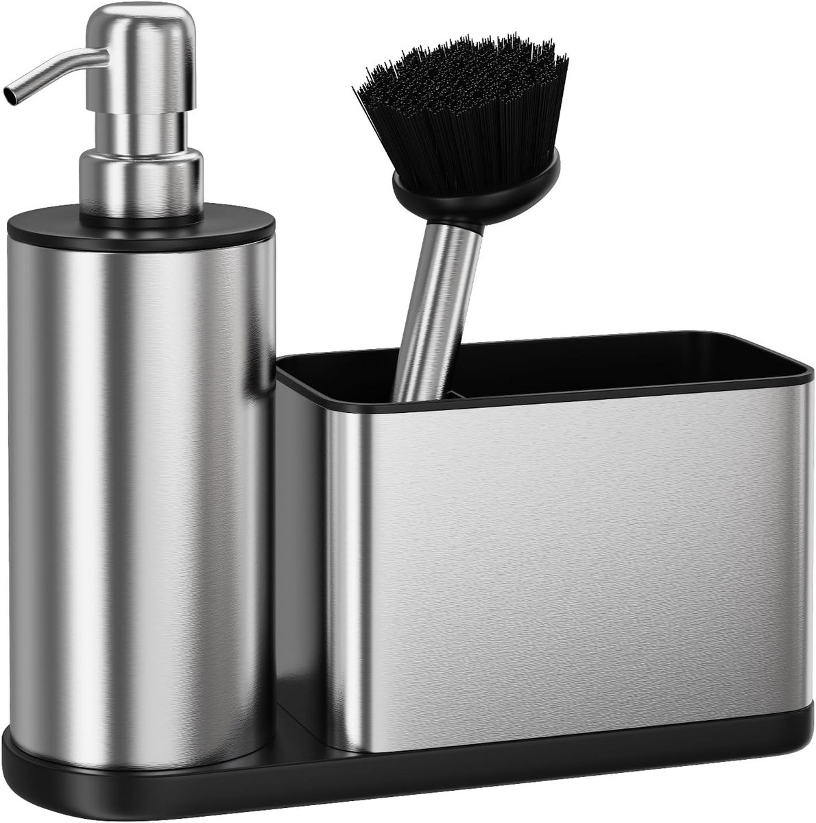 Gootsteen Caddy Organizer met Zeepdispenser - Roestvrij Staal