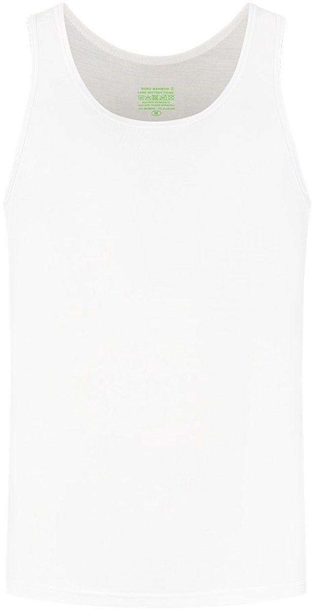 Boru Bamboo - Onderhemd - Wit - L - Heren Singlet - Aansluitend - Ademend - Anti-Zweet - 2313