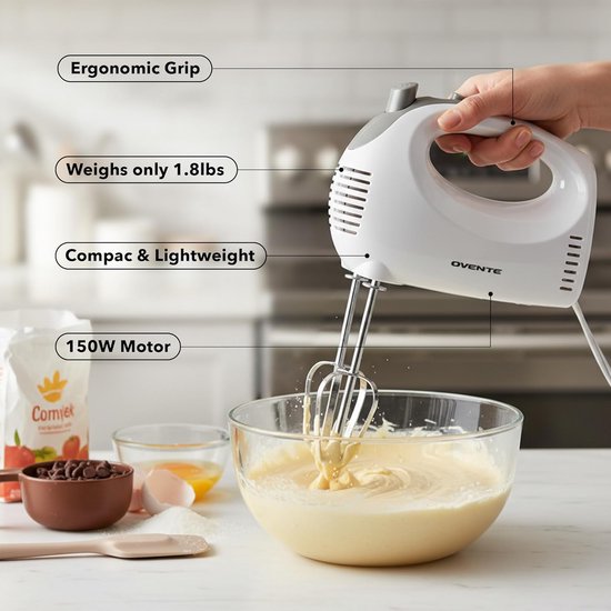 Handmixer 5 Snelheden met Opbergcase en Gardes — afbeelding 4