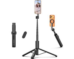 Magnetisch Telefoonstatief 165 cm – Selfie Stick met Bluetooth Afstandsbediening – Opvouwbaar Smartphone Statief – Alles-in-één Tripod voor Foto & Video