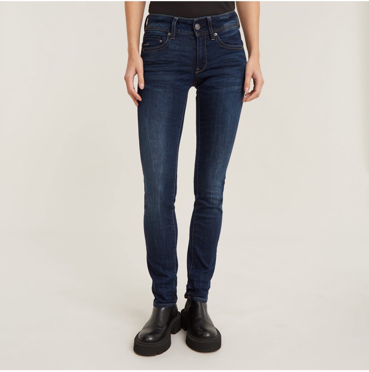 G-STAR Midge Straight Wmn Dames Jeans dk Dk Aged