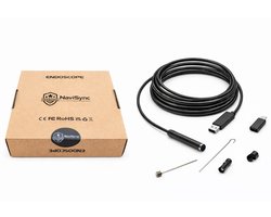 NaviSync® Endoscoop Inspectie Camera 3-in-1 – USB / Micro USB / USB-C Borescope voor Pijpleiding Inspectie