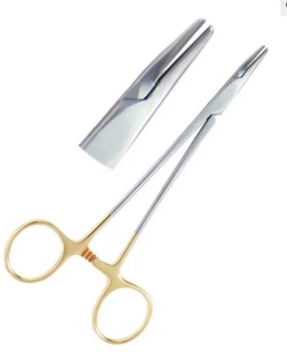 Belux Surgical Instruments – Mayo-Hegar TC Naaldvoerder 14 cm – Tungsten Carbide – RVS – Tandheelkundig Hechtinstrument – Steriel Verpakt (Niet Gesteriliseerd)