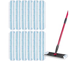 12 stuks dweilpadvervanging geschikt voor O Cedar H2prO mopsysteem - 11cmX40.5cm - machinewasbaar, herbruikbare - Eenvoudig Te Installeren - diepe reiniging - Flat Mop Refill Kit - Geschikt voor O-Cedar/Vileda H2prO dweilen