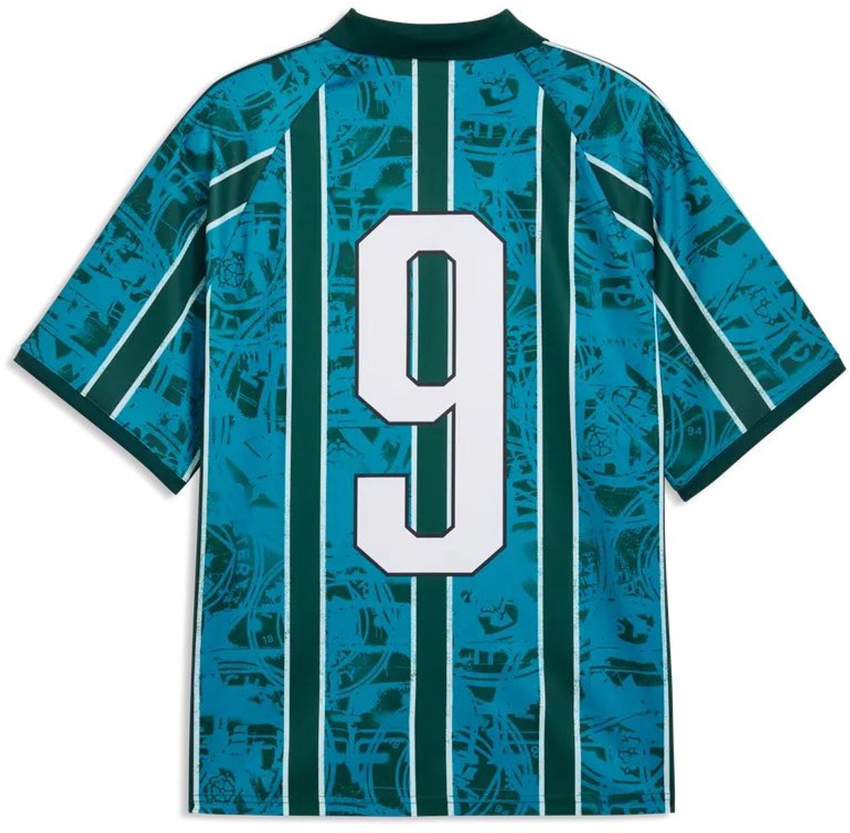 PUMA - mcfc king retro jersey - T-shirt voetbal train km here - Blauw