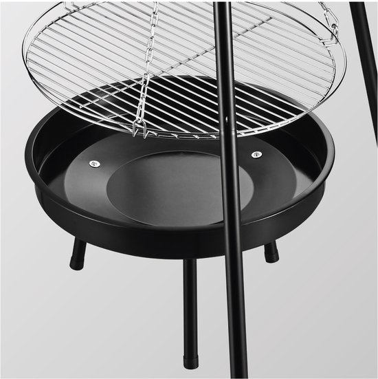 Gregman Roast 30 - Vuurschaal en Grill - Tuinhaard & Houtskool BBQ 2-in-1 met Verstelbaar Rooster - Zwart van Merkloos — afbeelding 4