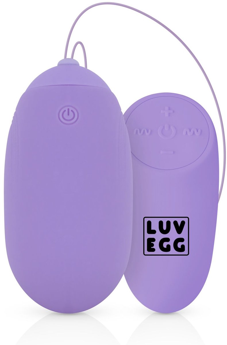 LUV EGG - Vibrerend Ei met Afstandsbediening - XL Vibratie Ei - Oplaadbaar - Waterproof - Koppeltoy - Seksspeeltje - Sex Toys voor Vrouwen - Paars