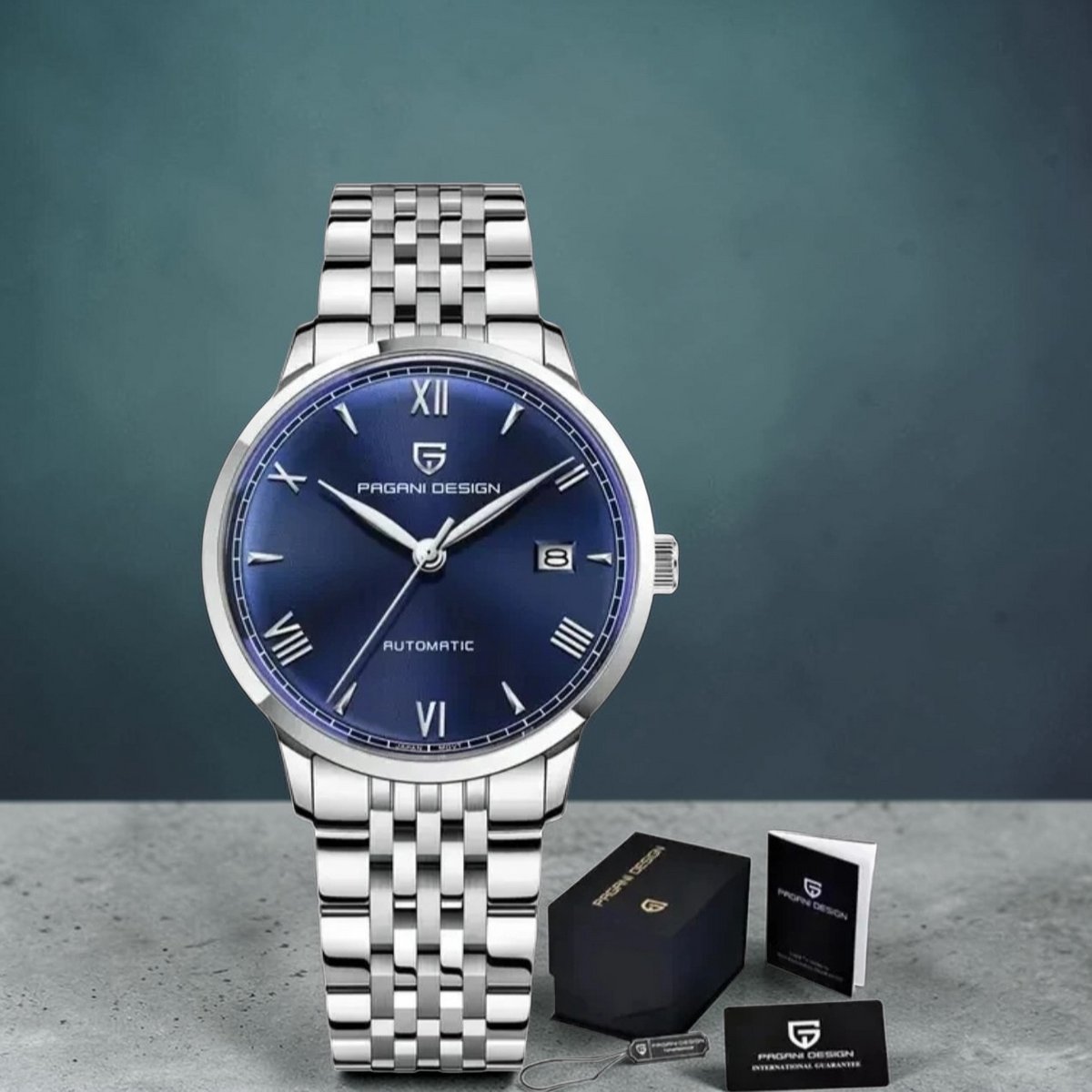 Pagani Design PD-1759 RVS Band Blauw Wijzerplaat Automatisch Herenhorloge - 6 Varianten | 40mm | Japanse NH35A Beweging | Roestvrij Stalen Band of Leren Band