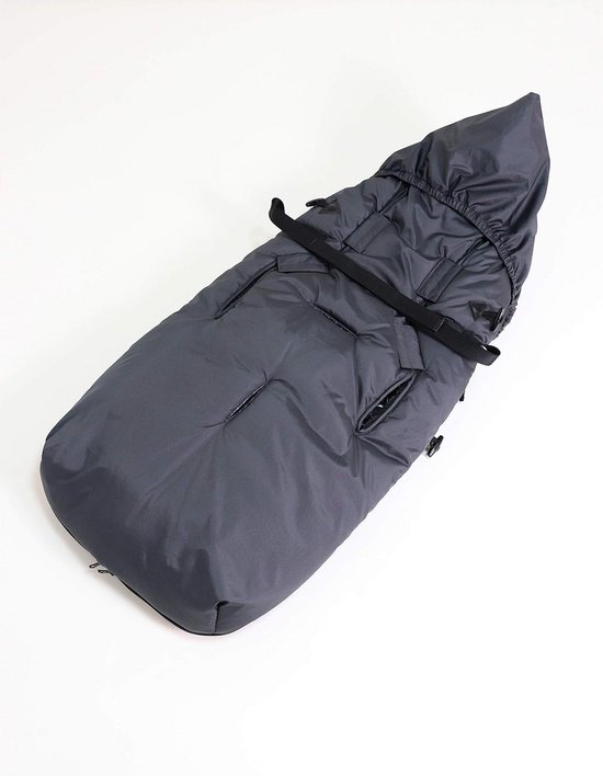 XL Thermo Sherpa Fleece Voetenzak voor Kinderwagens - Antraciet — afbeelding 2