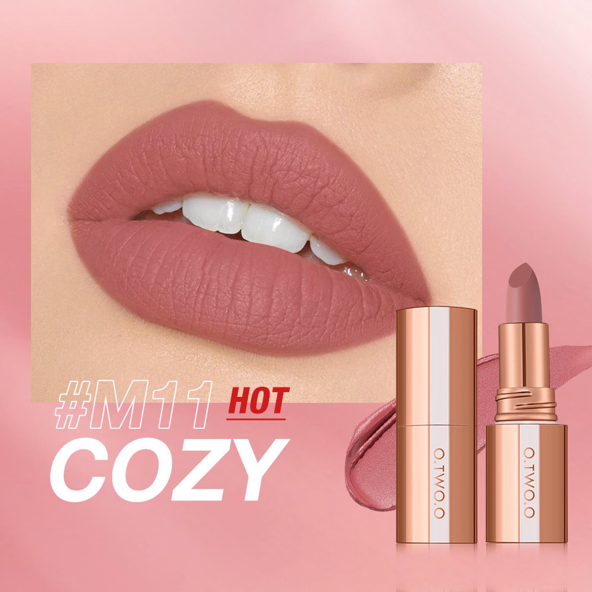 Matte Lipgloss - Velvet Finish - Long Lasting & Lichtgewicht - Matte Lippenstift met Intense Kleur - Mist Touch