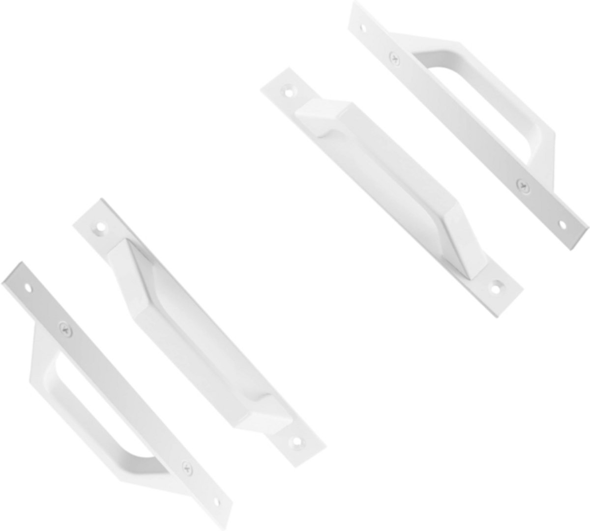 Oneay Set van 4 metalen ladehandgrepen, ideaal voor kasten, kledingkasten, lades of meubeldeuren, garage, wit