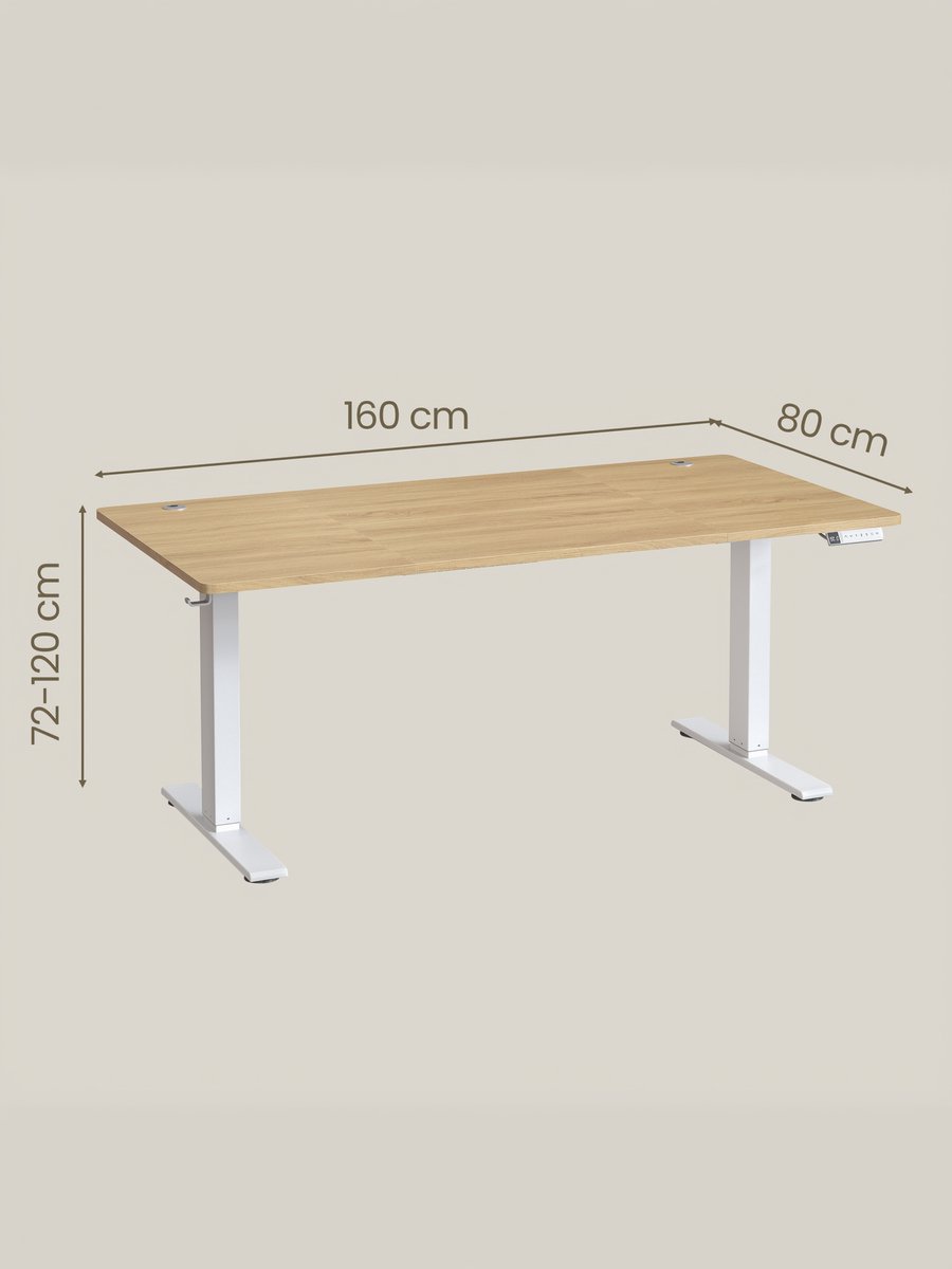 VASAGLE - Zit Sta Bureau - 160 x 80 cm thumbnail 2
