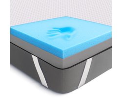 Duo Matrastopper - 2-in-1 Design - Gel-Traagschuim - Ergonomische Ondersteuning - Ademende Tencel™-Hoes - Duurzaam