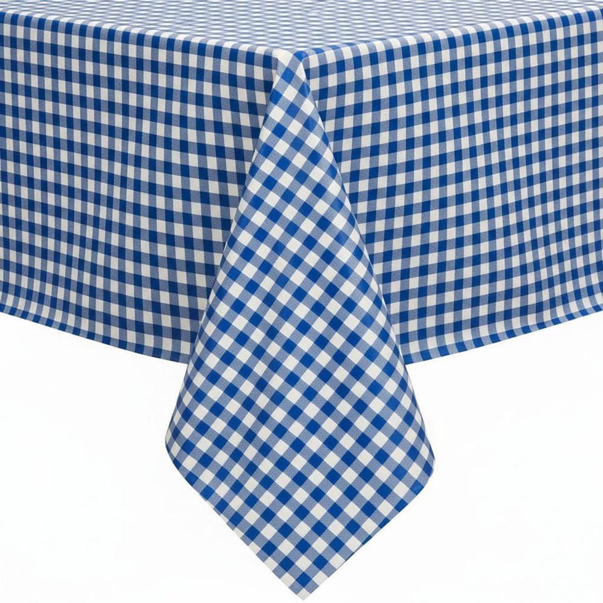 Protecttable - Tafelzeil Kleine Ruit Blauw 140x250cm - Tafelkleed Afwasbaar - Kunststof