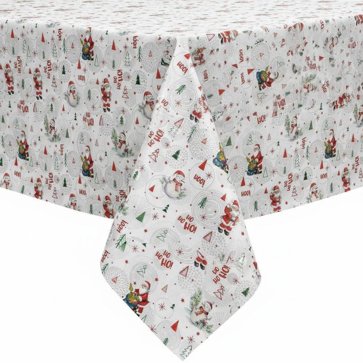 Protecttable - Kerst Tafelzeil HoHoHo 140x190cm - Tafelkleed Afwasbaar - Kunststof