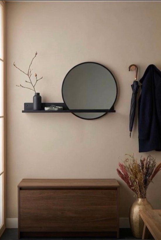 Par Bresi - Étagère murale Belvi avec miroir noir