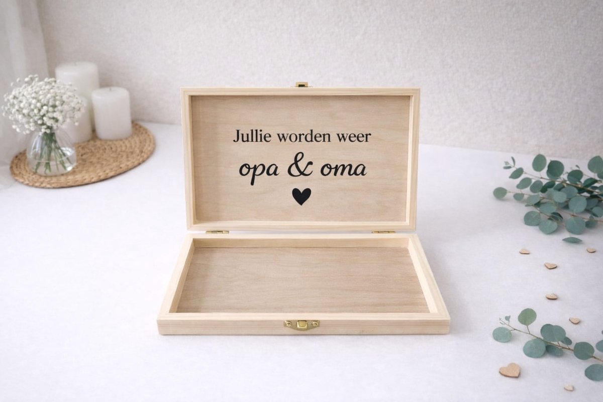 Zwangerschapsaankondiging - Jullie worden weer opa en oma - zwangerschap - opa en oma - gravure
