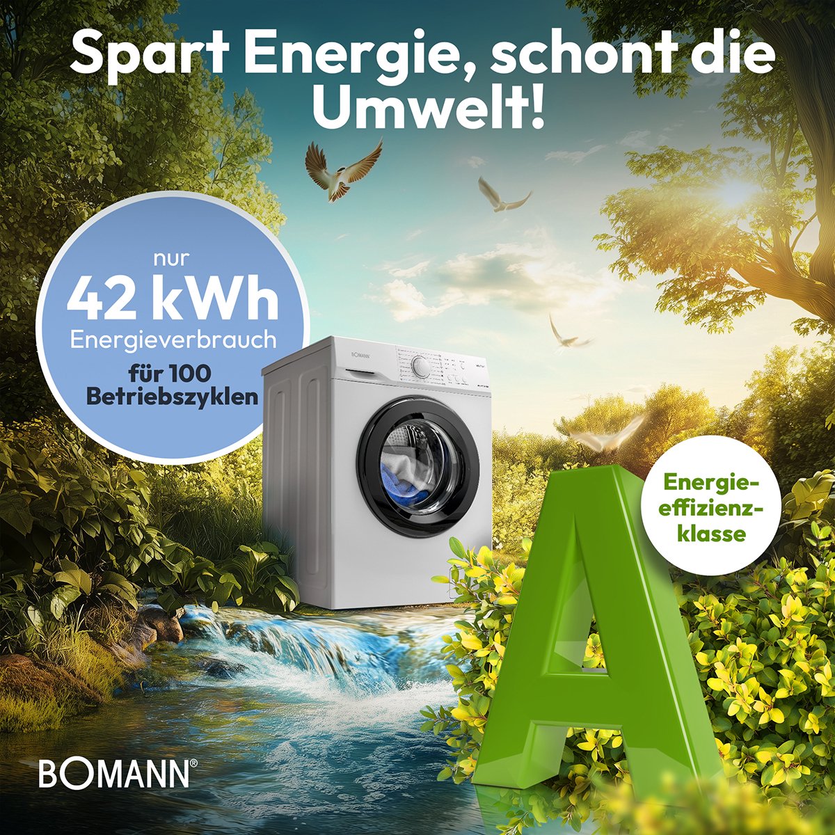 Bomann WA 7161 W Wasmachine - 6KG - 1000 toeren - 16 programma's - Energieklasse A — afbeelding 7
