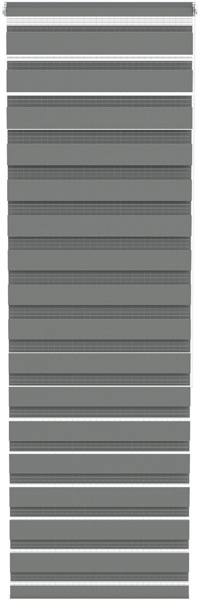 ACXIN Zebra Rollo Klemmfix - Zonder Boren - Lichtdoorlatend en Verduisterend - 70x220cm Grijs
