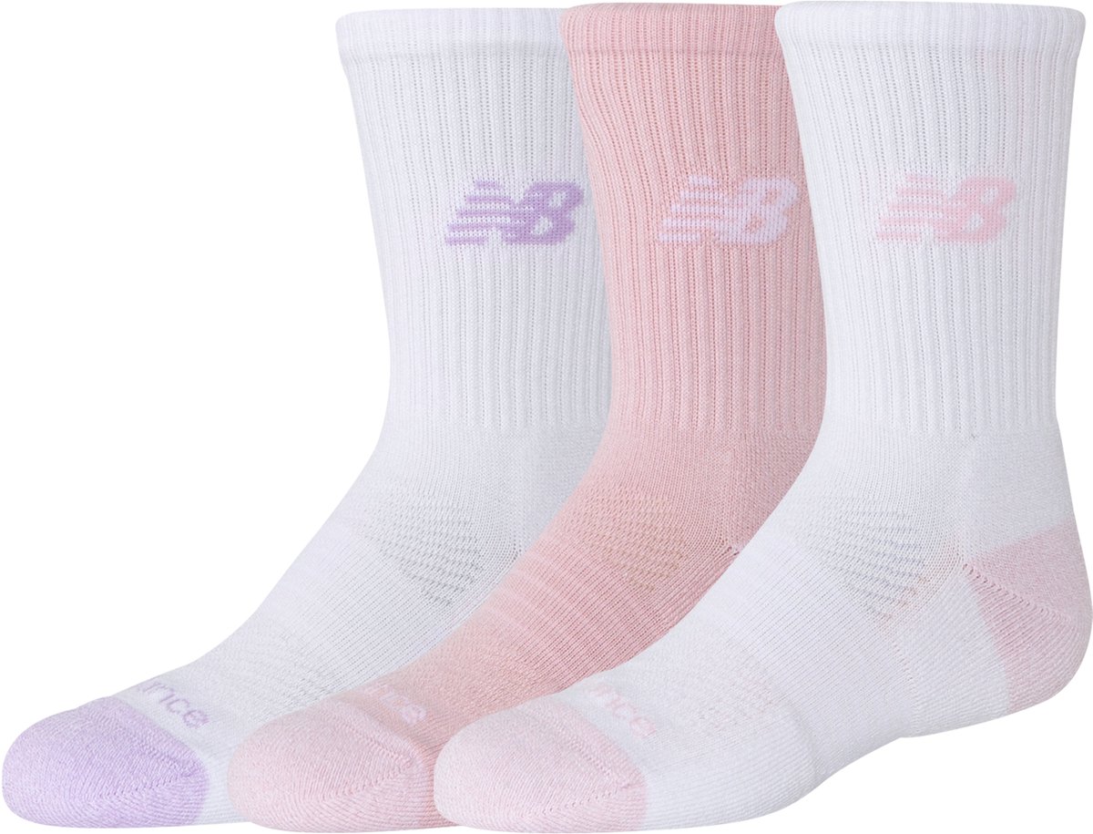New Balance Youth Active Crew Socks 3 Pack Unisex Sportsokken - ASSORTED