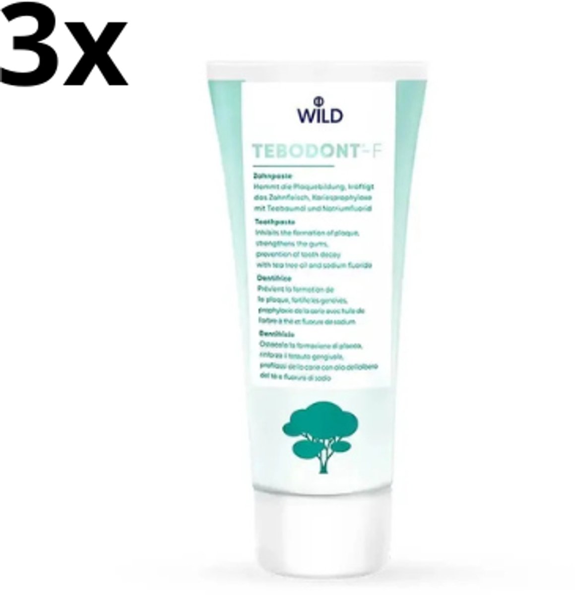 Dr. Wild Tebodont Tandpasta Fluoride - 3 x 75 ml - Voordeelverpakking