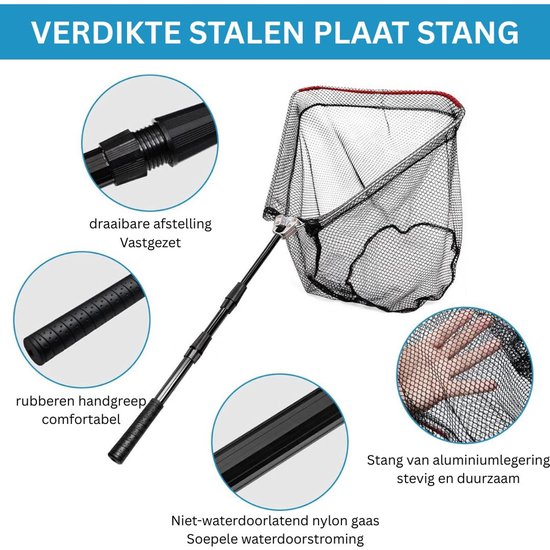 CLVP® Schepnet Vissen - Landingsnet Vijver - Karper Zeevisnet - Roofvisnet — afbeelding 3