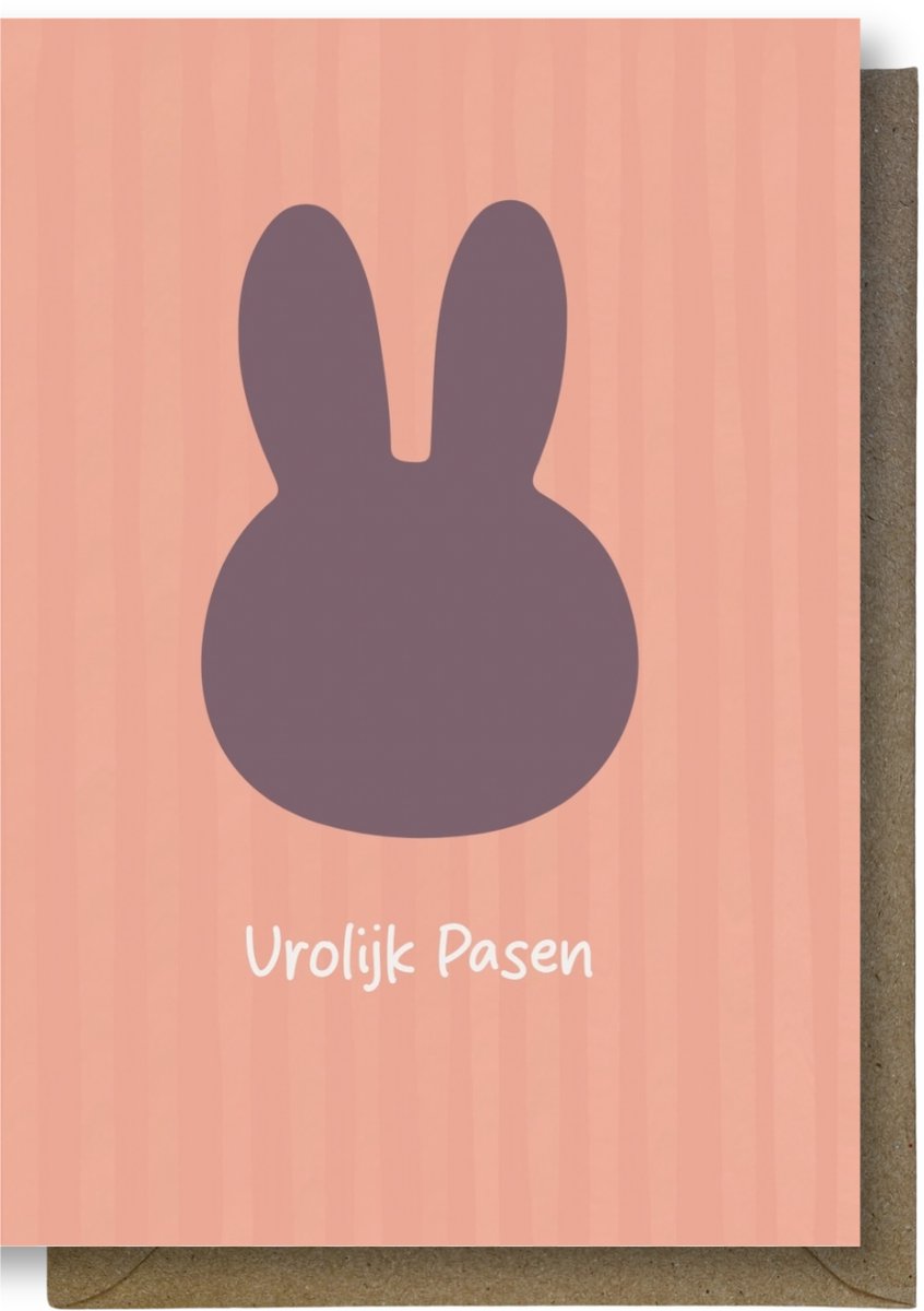 Luxe Vrolijk Pasen Wenskaart - Paaskaart - 12 x 17 cm - gevouwen kaart Inclusief gekleurde envelop