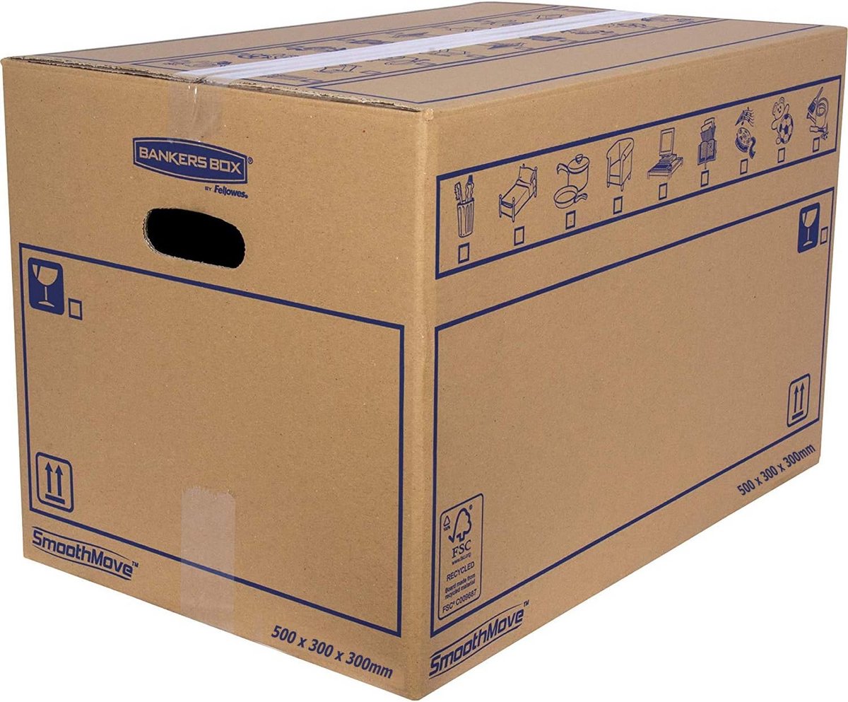 Robuuste Verhuisdozen met Handgrepen - Verpakking van 10 Stuks