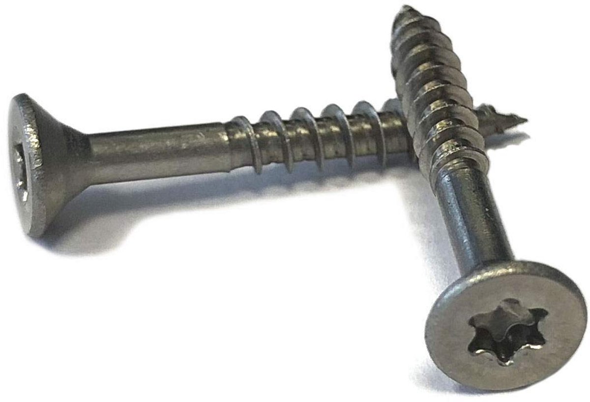 1000 Spaanplaatschroeven Roestvrij Staal 3x40 mm Houtschroeven Torx Verzonken Kop
