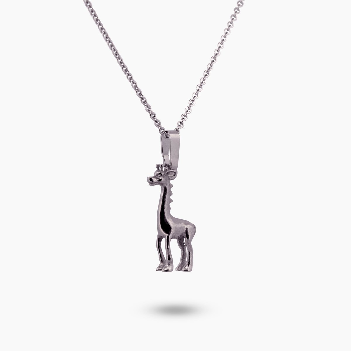Pinchme Charms - Giraffe Bedel – Hoog, vrolijk & vol charme - Echt zilver - Handgemaakt in Nederland - Luxe cadeauverpakking - Ketting Sieraden