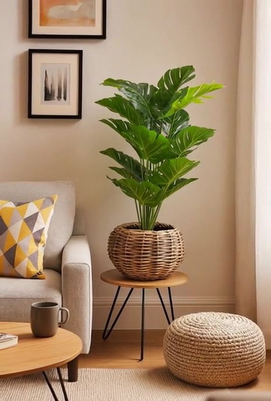 Prosperplast Rato Low Plantenbak - Antraciet - 40x40 cm - Rotan look Geef je terras of woonkamer een warme, landelijke uitstraling met deze robuuste rotan-look plantenbak