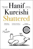 Boek 'Shattered' van Hanif Kureishi, een memoires met citaten en een tekening van een dier.