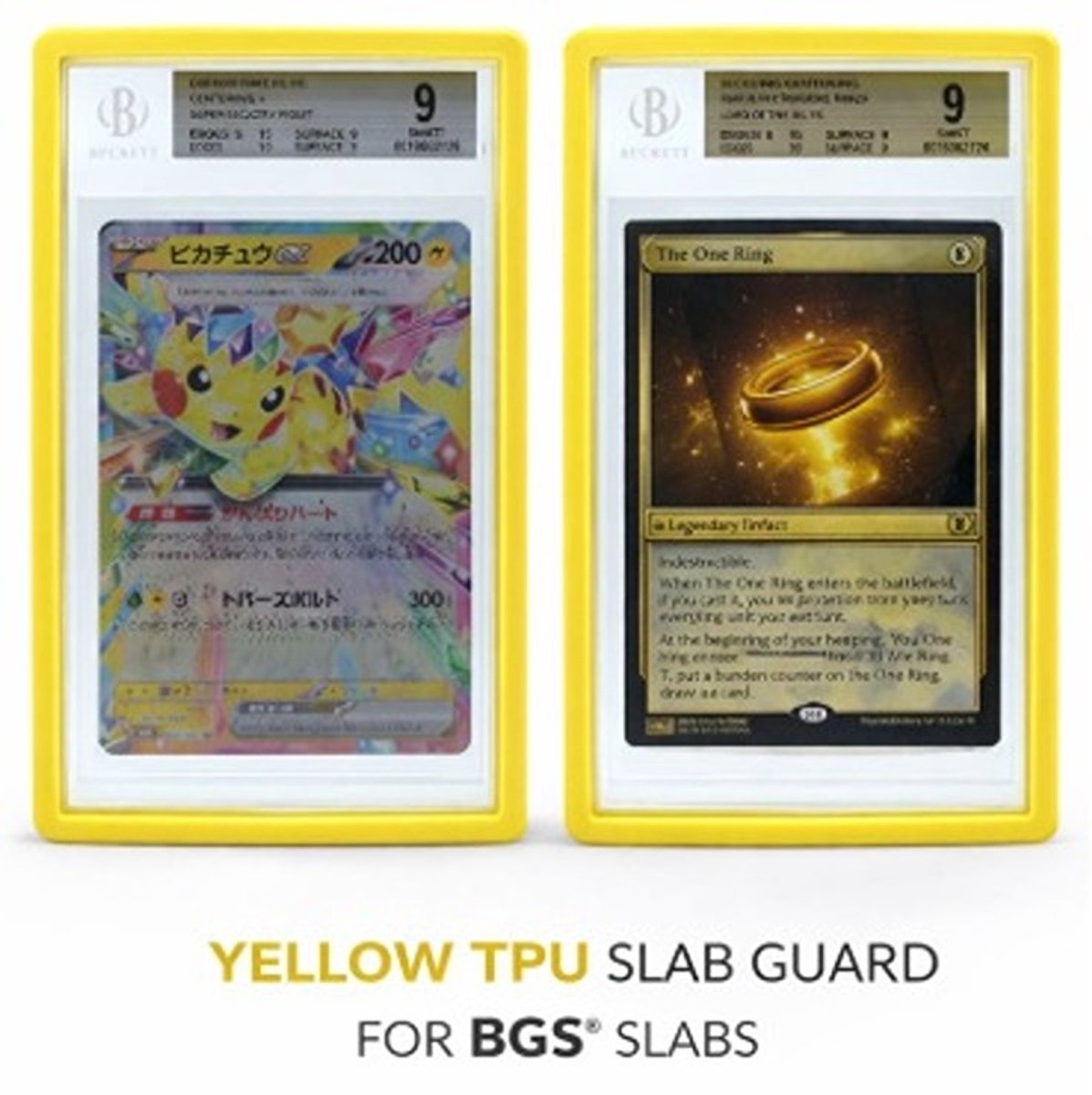 BGS Slab Geel / Slab Bumper – Bescherming voor TCG, MTG & Yu-Gi-Oh! Graded Cards – TCG Card Protector