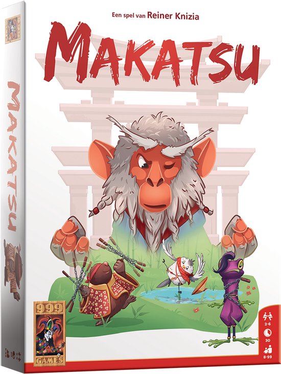 999 Games - Makatsu - Slim kaartspel - Eenvoudige spelregels veel diepgang - Meester Makatsu is op zoek naar de beste ninja's!