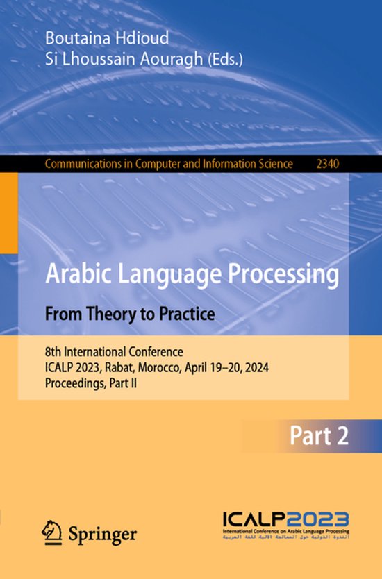 Communications in Computer and Information Science2340- Arab ... - cover