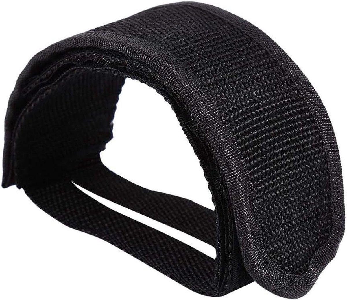 MK Stoer -Fietspedaal Teenclip Riemriem voor Mountainbike met Vaste Versnelling, Dubbel Zelfklevende Riemen, Nylon Materiaal - Pedalen - Mountainbike - Veiligheid - Zwart - Fietsaccessoire - Geschikt voor Vaste Versnellingen
