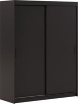 Armoire Iga 180 cm incluant 2 portes coulissantes Armoire à portes flottantes (noir)