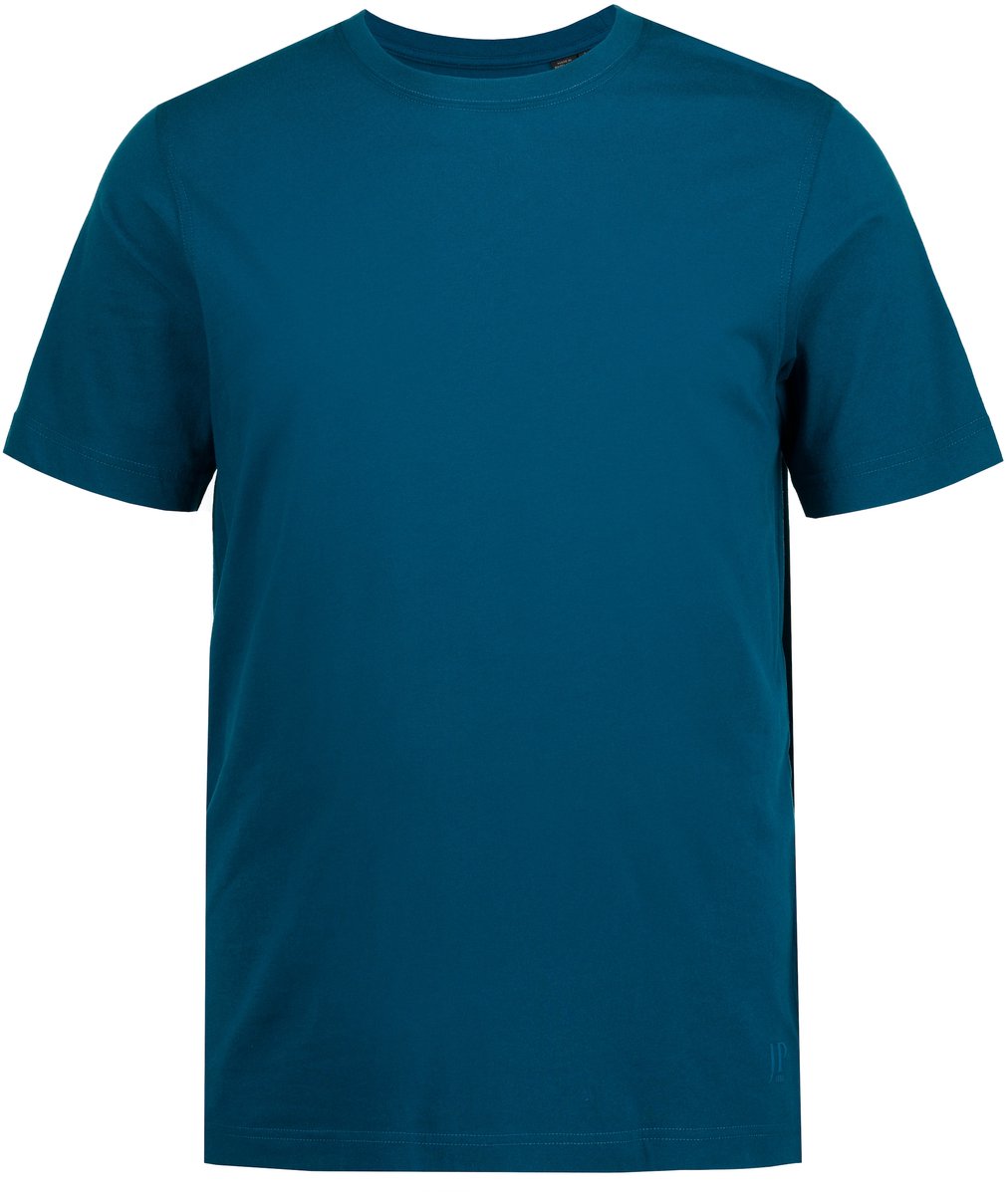 JP 1880 - Heren - T-shirt basic ronde hals gekamd katoen - Blauwgroen - Maat L