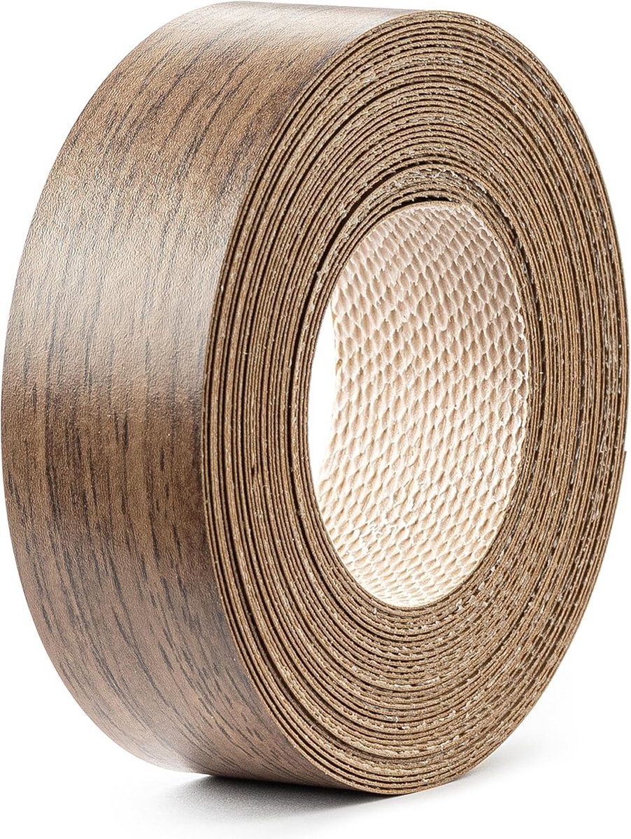 Meubelrand 0,5 mm dik, 21 mm breed, 5 meter, melamine, voor keuken, badkamer en plankmeubels